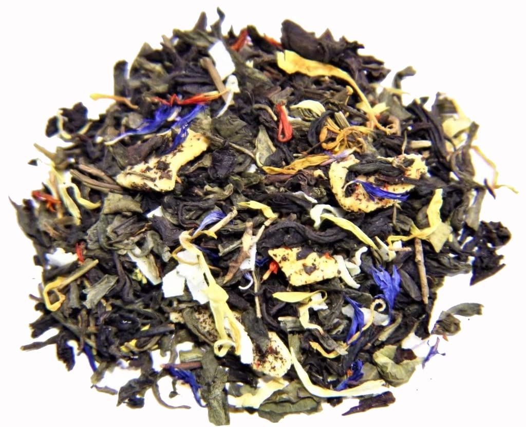 Nelson's Tea - Coconut Mango Passionfruit - Black Loose Leaf Tea - Black and green tea, dried mango, dried pineapple, cornflowers, coconut, safflower