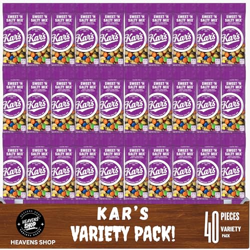 Kar''s Sweet 'n Salty Trail Mix, 2 oz Individually wrapped Packs, Gift Box, (Pack of 40)