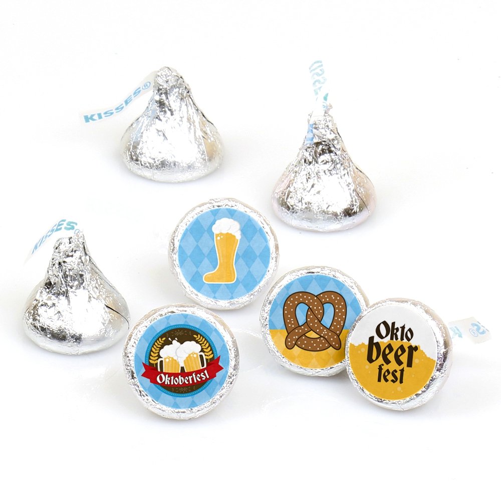 Oktoberfest - German Beer Festival Favors - Round Candy Stickers - 108pc