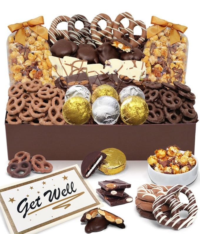 From You Flowers - Get Well - Belgian Chocolate Covered Snack Tray