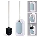 REBOLLITA Toilet Bowl Brush and Wall Mounted Holder, Premium Quality, with Stainless Steel Handle and Durable Bristles for Bathroom Deep Cleaning