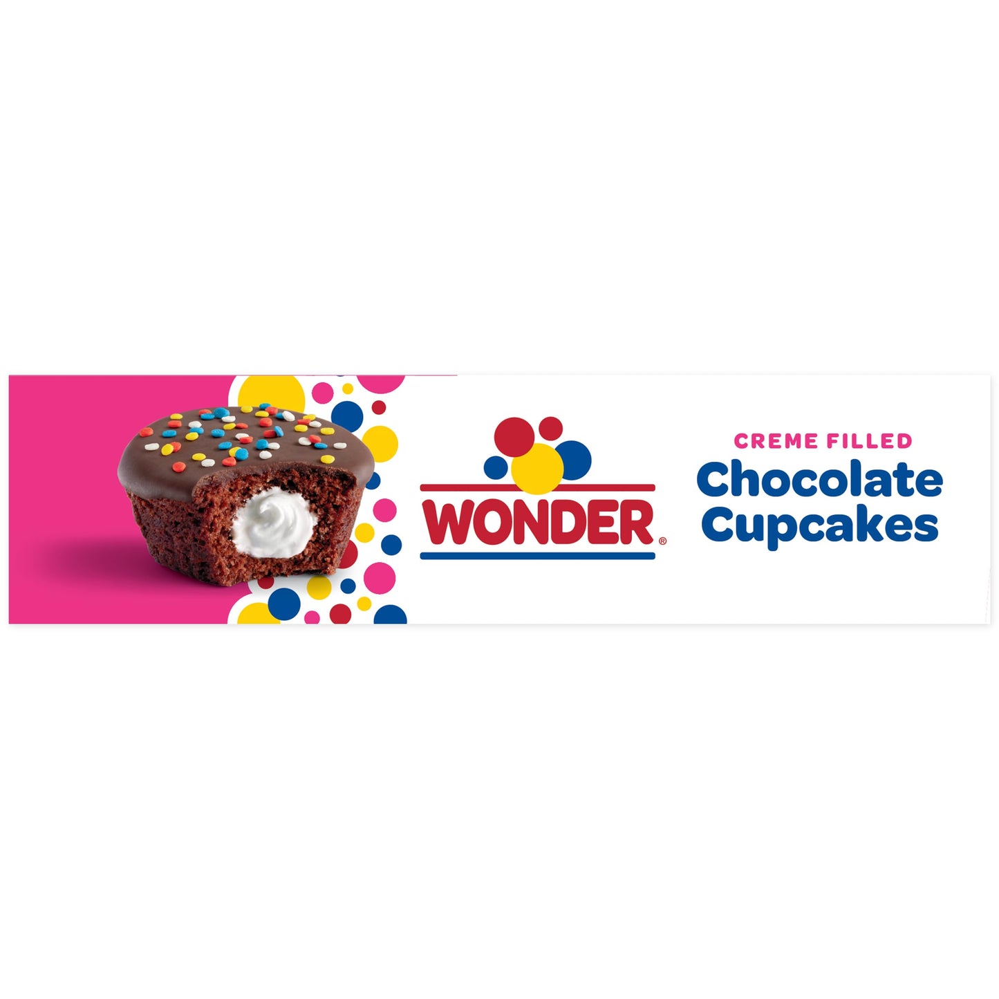 Wonder Crème Filled Chocolate Cupcakes, Individually Wrapped Cupcakes, 8 Count