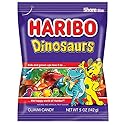 HARIBO Gummi Candy, Dinosaurs Gummy Candy, 5 Ounce Share Size Bags (Pack of 12) Delicious Soft & Chewy Sweet Snacks, Assorted Fruity Flavors