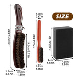 4Pcs Horsehair Felt Hat Brush Kit, Felt Hat Cleanings Kit with Cleaning Sponge Wood Cap Cleaning Lint Remover, for Cowboy Hats Baseball Caps, for Hair