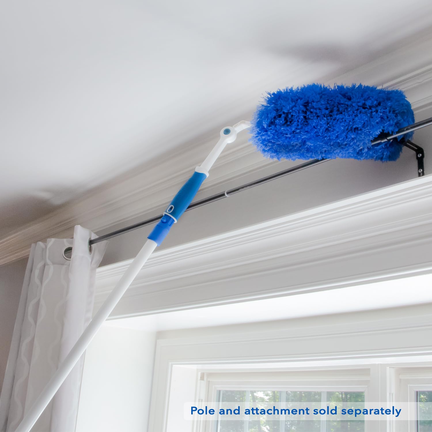 Unger Connect and Clean Microfiber Duster with Pivoting Handle, Dusters for Cleaning, Compatible with Telescopic Poles, Dusting Tools, Cleaner Tool