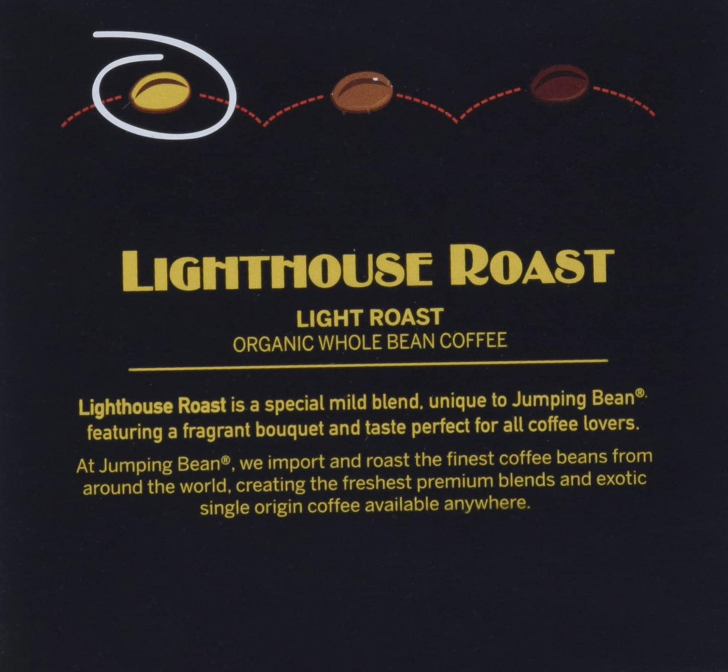 Jumping Bean Organic Lighthouse Roast Coffee Pod, 12 CT