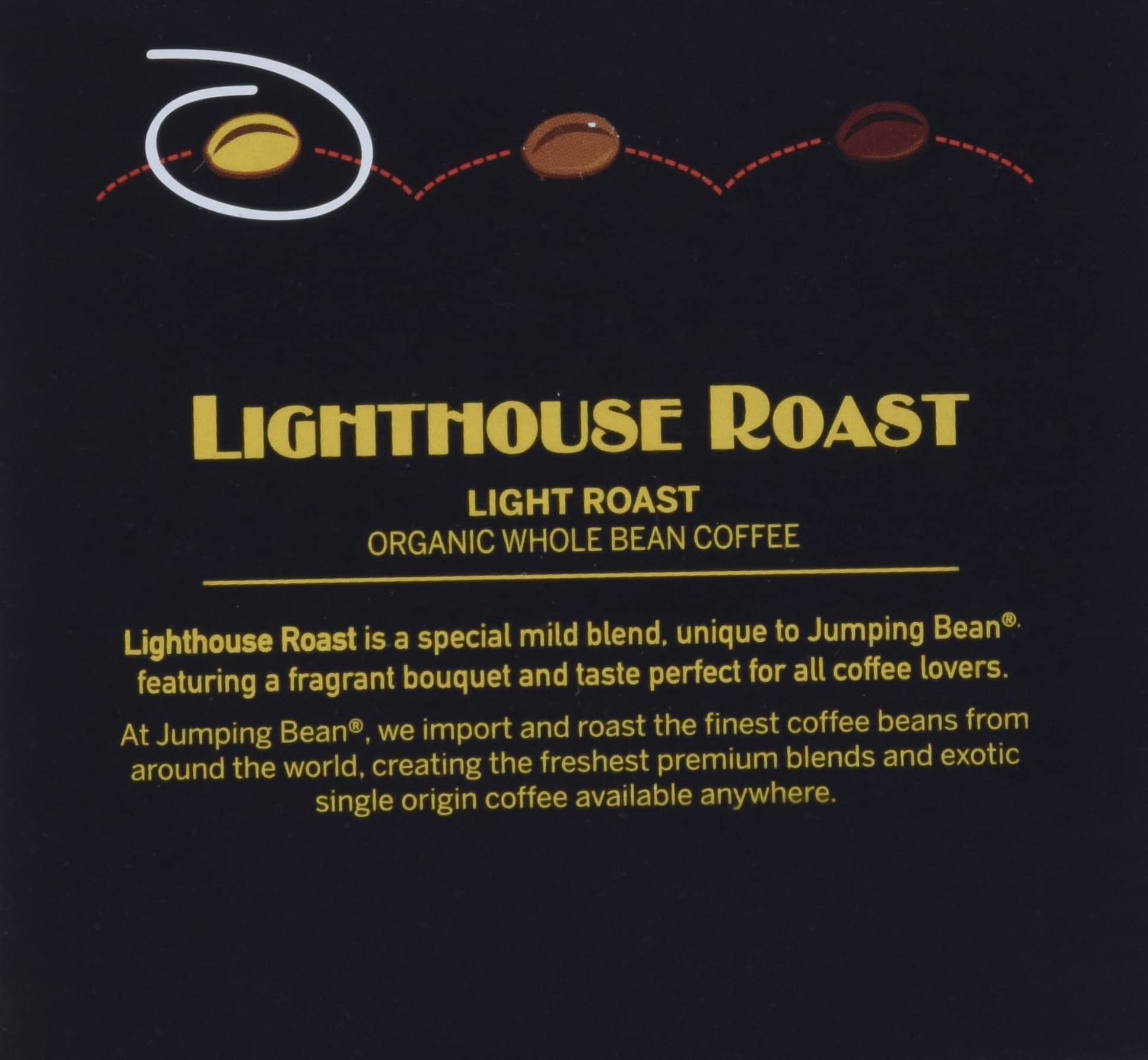 Jumping Bean Organic Lighthouse Roast Coffee Pod, 12 CT