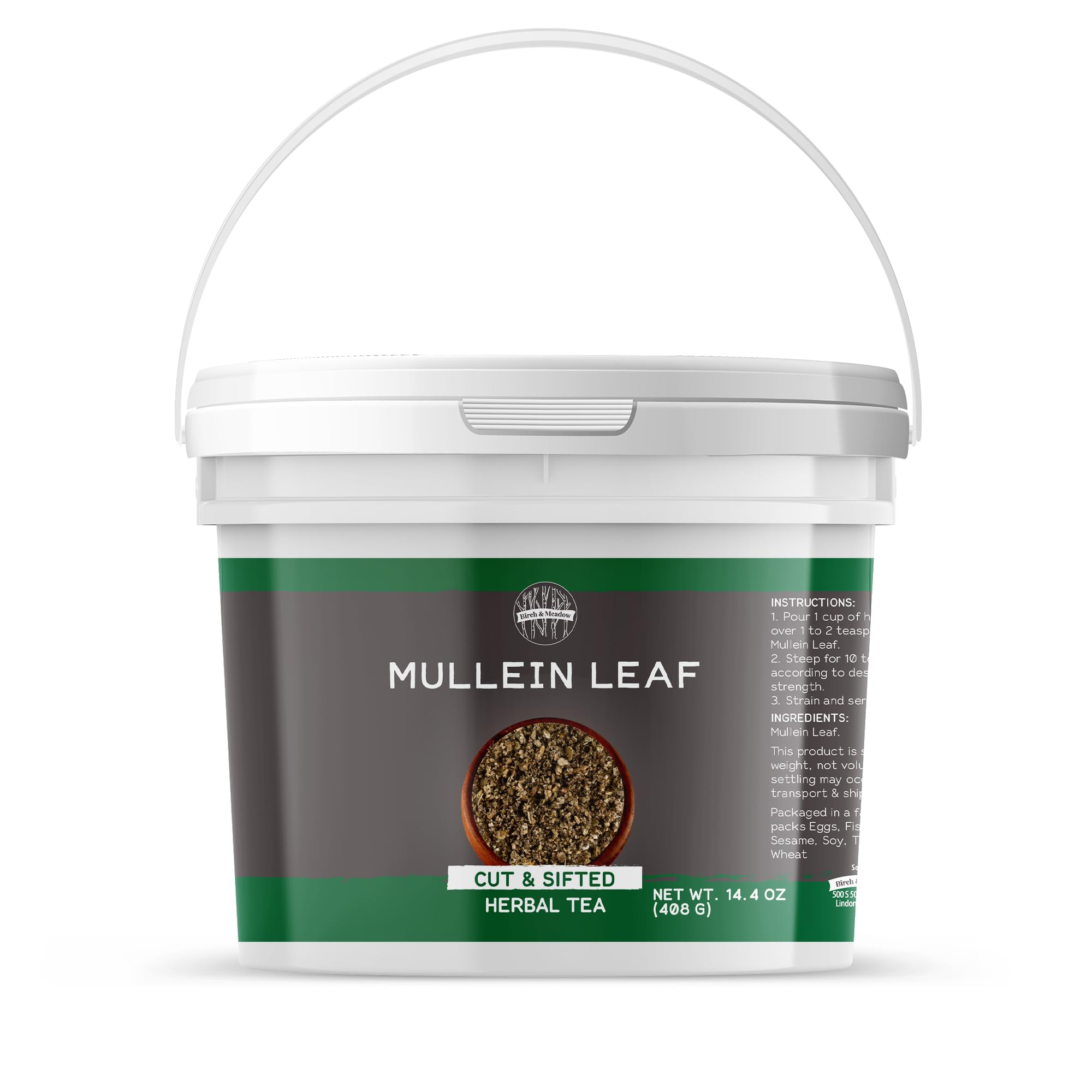 Birch & Meadow 1 Gallon of Mullein Leaf, Cut & Sifted, Herbal Tea