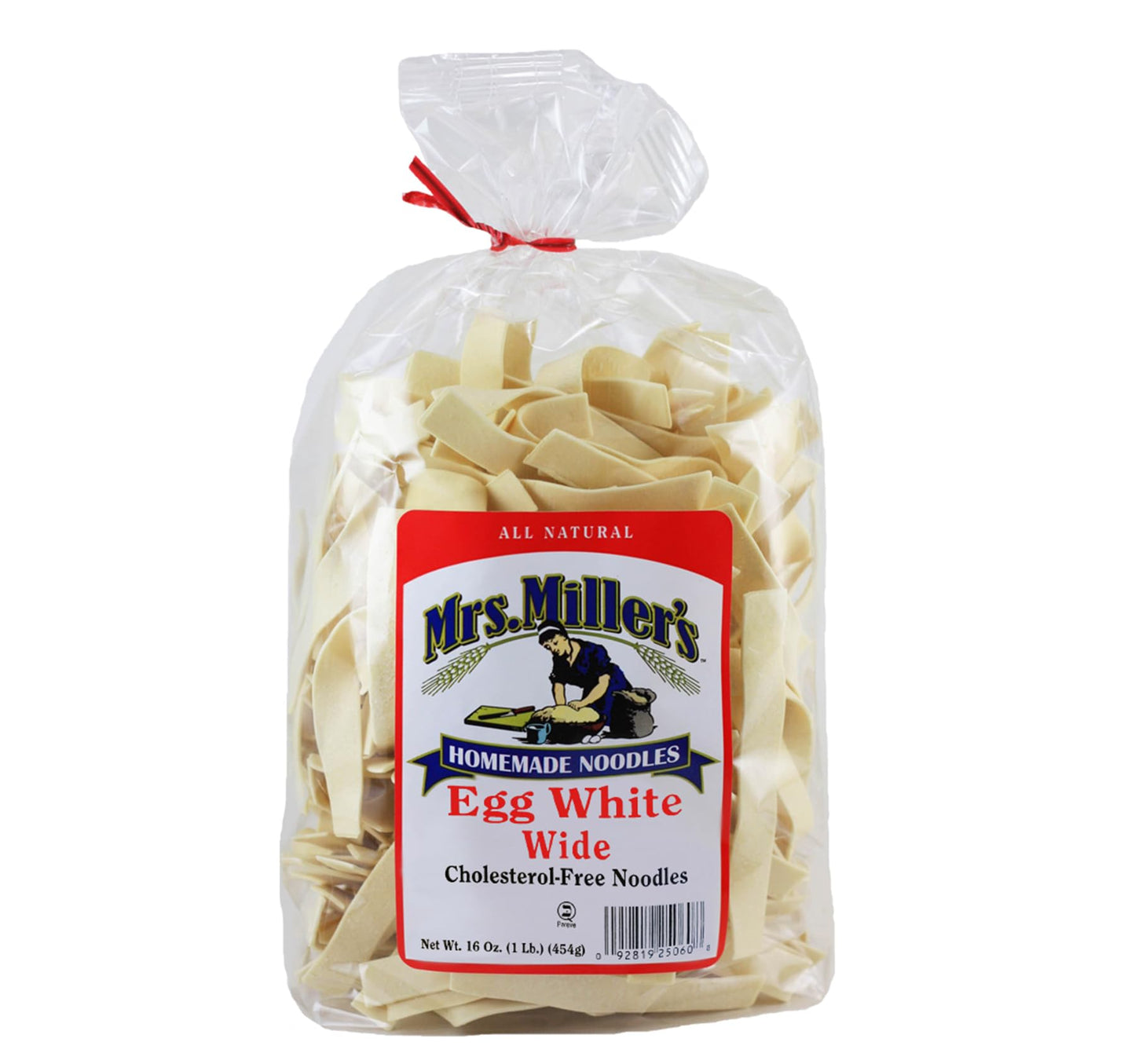 AmishTastes Mrs. Miller's Egg White Wide Noodles, No Cholesterol, 16 Oz. (Pack of 2)