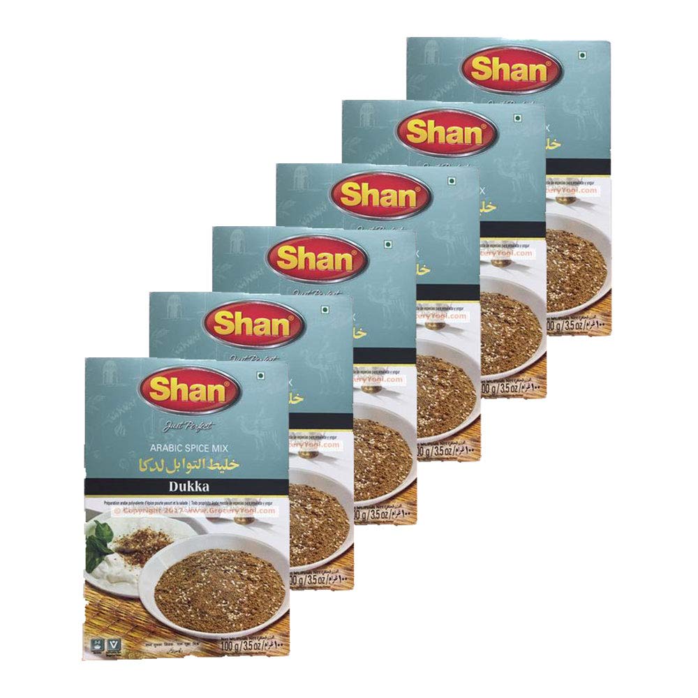 Shan Dukka Arabic Seasoning Mix 3.52 oz (100g) - All Purpose Arabic Spice Mixes for Yogurt and Salad - Suitable for Vegetarians - Airtight Bag in