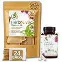 Liver Support Combo - Milk Thistle Capsules + Herbal Detox Tea (Cardo Mariano, Turmeric, Dandelion, Boldo & Cuachalalate) - Natural Liver