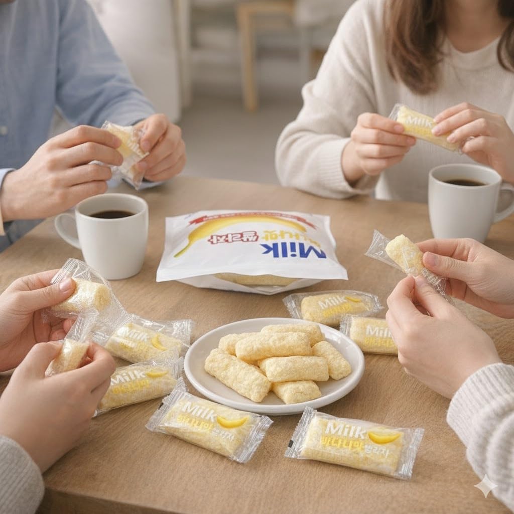 Korean Milk Rice Cracker ?? ??? 240g (240g, Banana)