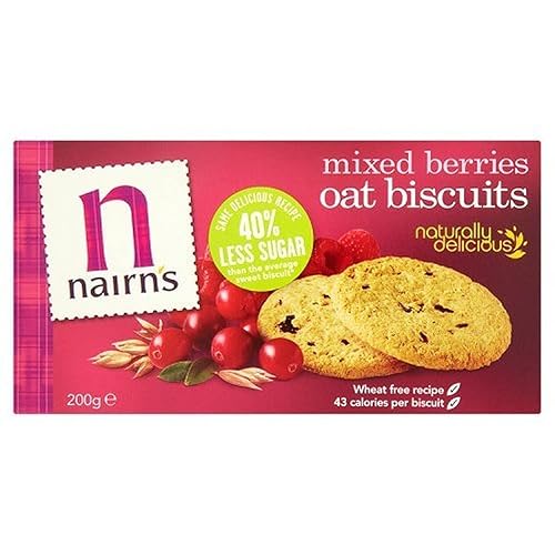 Nairn's Oat Biscuits, Mixed Berries, 7.1 Ounce Boxes