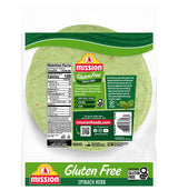 Mission Foods Gluten Free Spinach Torillas - 2 Packs