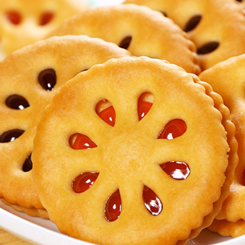 Jiashili Guole Fruit Jam Sandwich Cookies 680g FCL Tea Cakes Casual Dessert Snacks?????????????680g???????????? (Durian flavor/???)