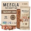 Mezcla Puff-Crispy Plant Based Protein Bars - Hazelnut Chocolate - Healthy Snacks for Adults & Hazelnut Spread Fans - School & Office Snacks - Gluten