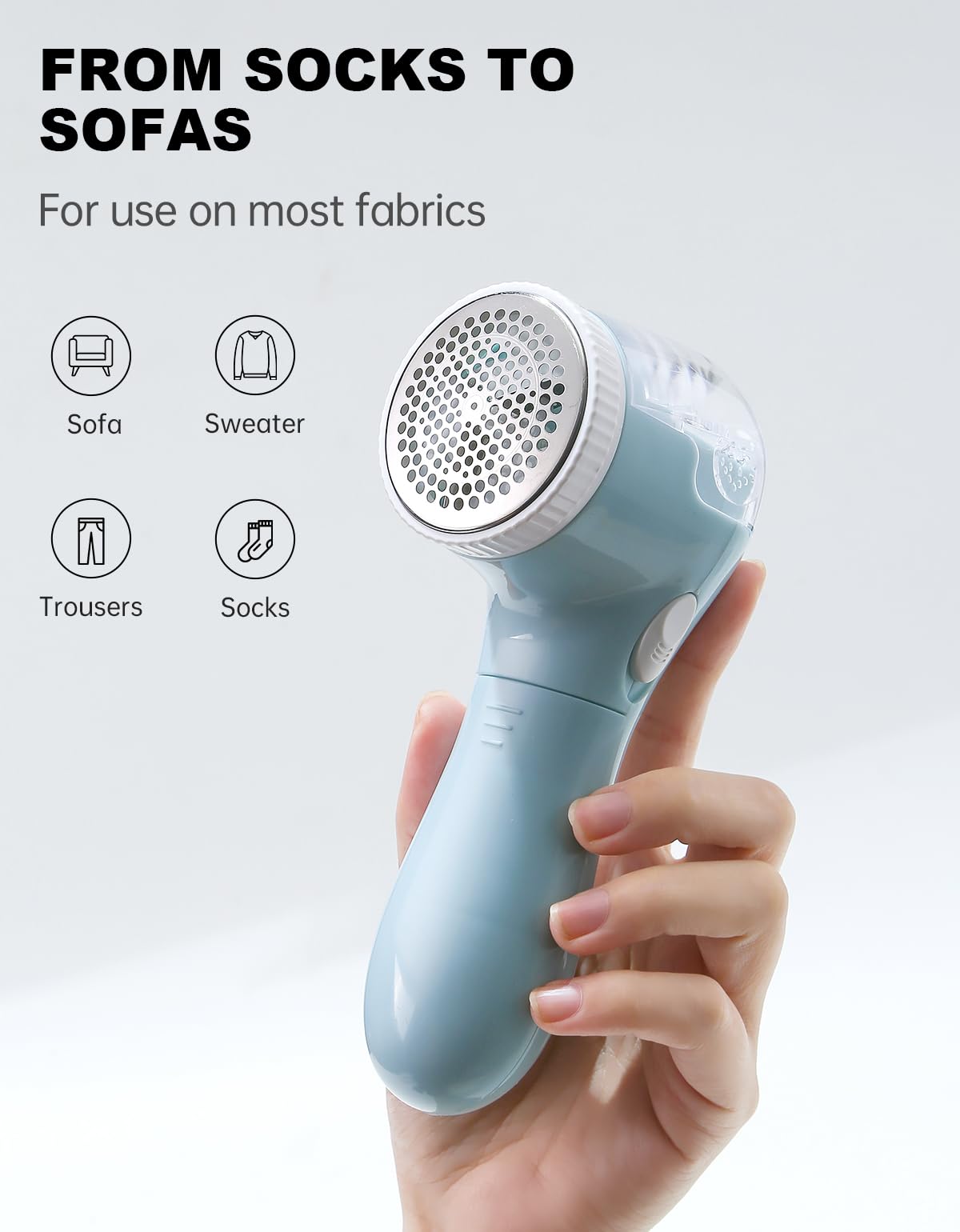 Lint Remover, Bojia Electric Clothes Fabric Shaver, Fuzz Pill Bobble Remover for Sweater, Couch, Blanket, Curtain, Socks, Legging, Wool, Cashmere