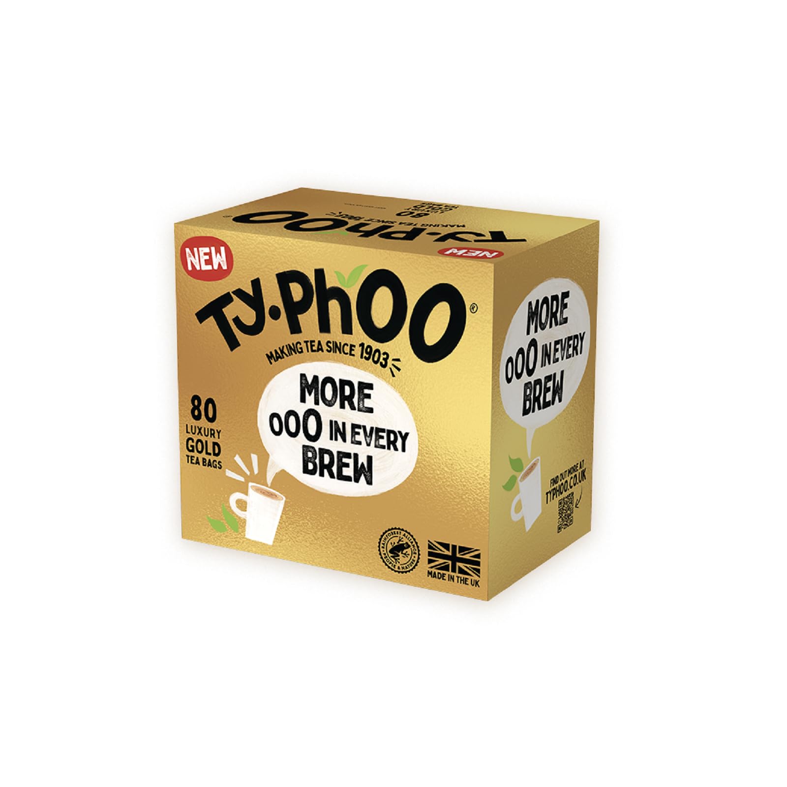 Typhoo Gold (More In Every Brew) 80 Luxury Tea Bags (Pack of 3)