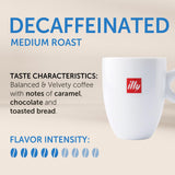Illy Coffee K Cups - Pods For Keurig Machines - Classico Decaf Roast - Notes of Caramel - Mild, Flavorful & Balanced Flavor - No Preservatives - 10