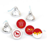 Chinese New Year - 2026 Year of The Horse - Round Candy Stickers - 108pc