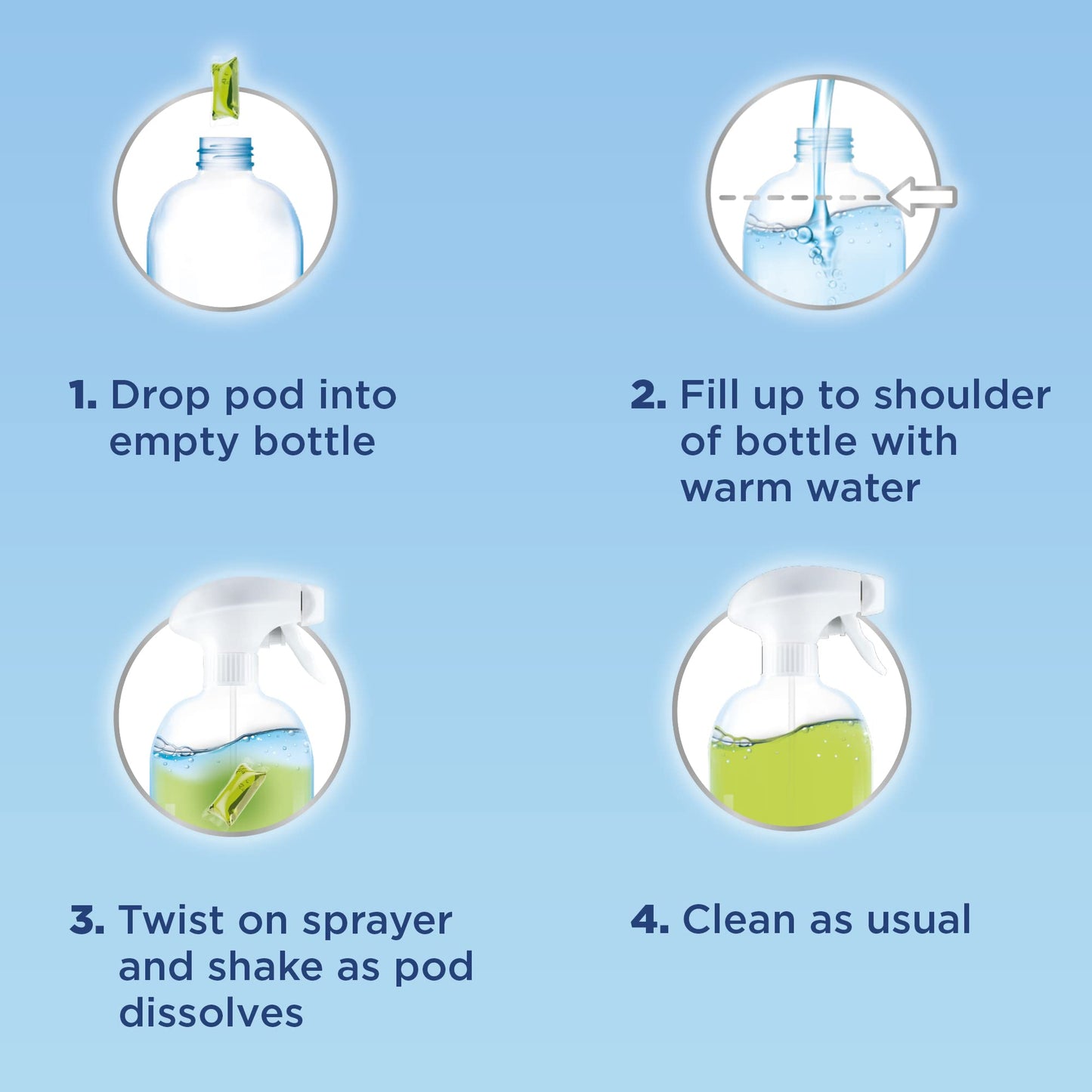 Windex Dissolve Concentrated Pods, Multisurface Cleaner, 3 Concentrated Dissolvable Refill Pods