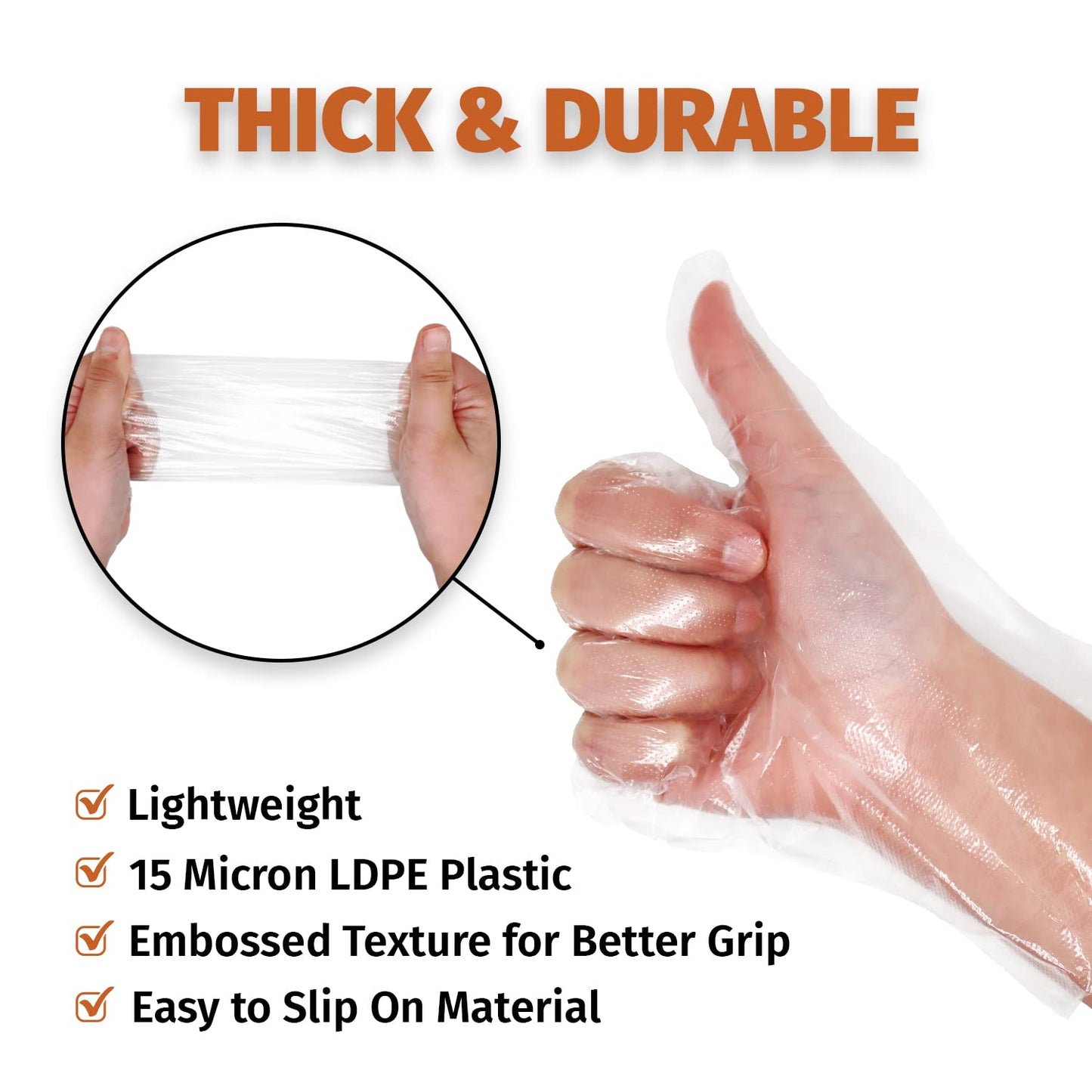 GORILLA SUPPLY 1000 BPA Free Premium Disposable Gloves Poly PE LDPE Plastic for Kitchen Food Handling Food Prep Latex & Powder Free (1000 Count