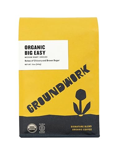 Groundwork Coffee Co Organic Big Easy Ground Coffee, 12 OZ