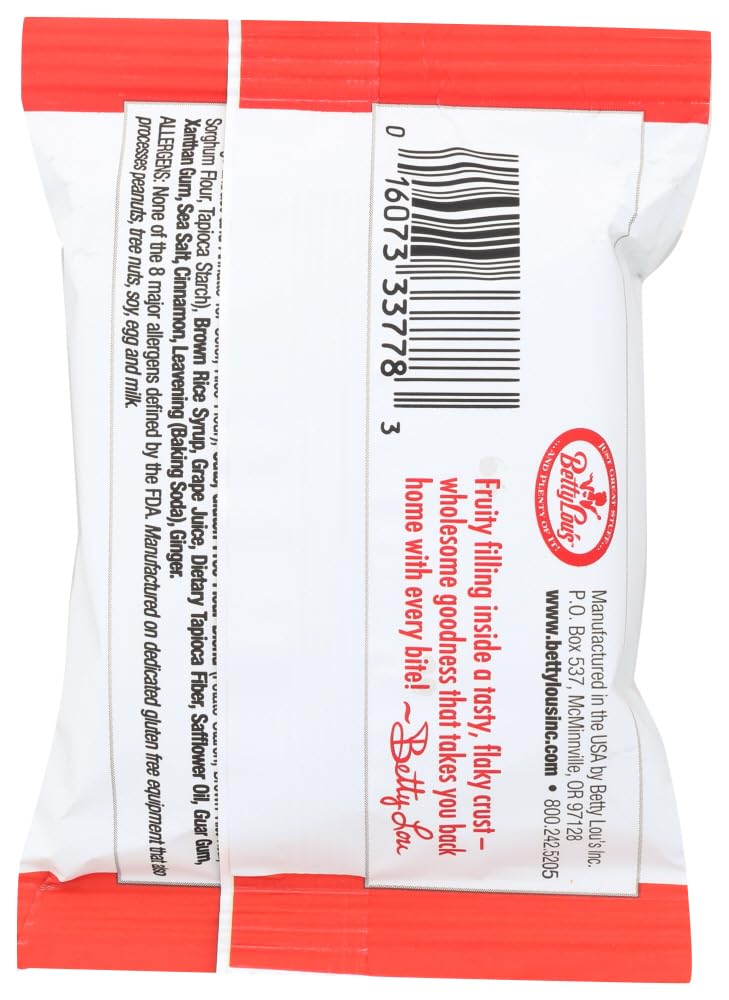 Betty Lou's Fruit Bar - Strawberry - Gluten Free - Case of 12 - 2 oz