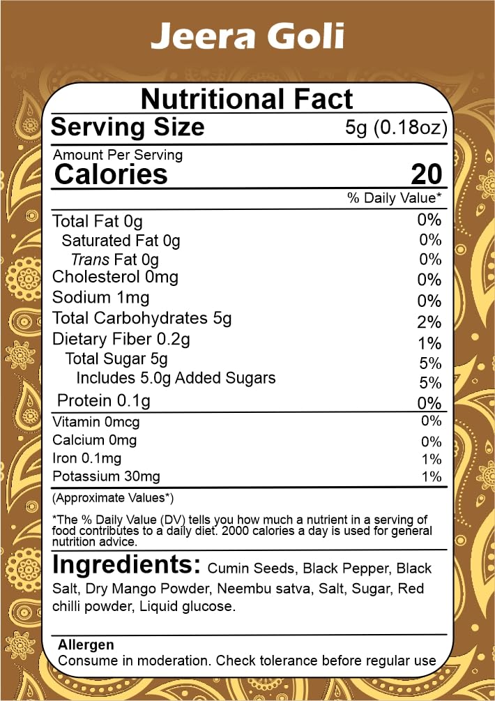 SMIBZE Natural Jeera Goli 100 GM (Pack of 1) SMIBZE