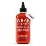Weak Knees Gochujang Sriracha Hot Sauce - Infused with Bold Korean Gochujang Paste & Classic Spicy Sriracha for Noodles, Rice & Marinades - Made in