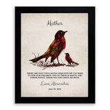 Lucky Tusk Thank You Gift For Mom Lasting Bequests Roots Wings Mother's Day Gift From Daughter or Son Watercolor Birds #1218,