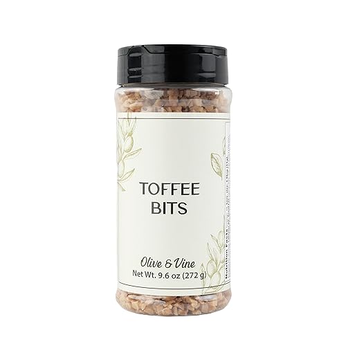 Olive & Vine Toffee Bits, Sweet & Crunchy, For Baking & Desserts, Rich Tradition, Authentic Taste, For Global Recipes (9.6 Ounce)