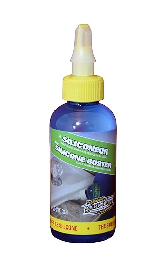 Silicone Buster Remover - 110ml Silicone & Caulk Residue Cleaner with Precision Nozzle - Fast-Acting Gel, Surface-Safe Formula for Post-Scraping