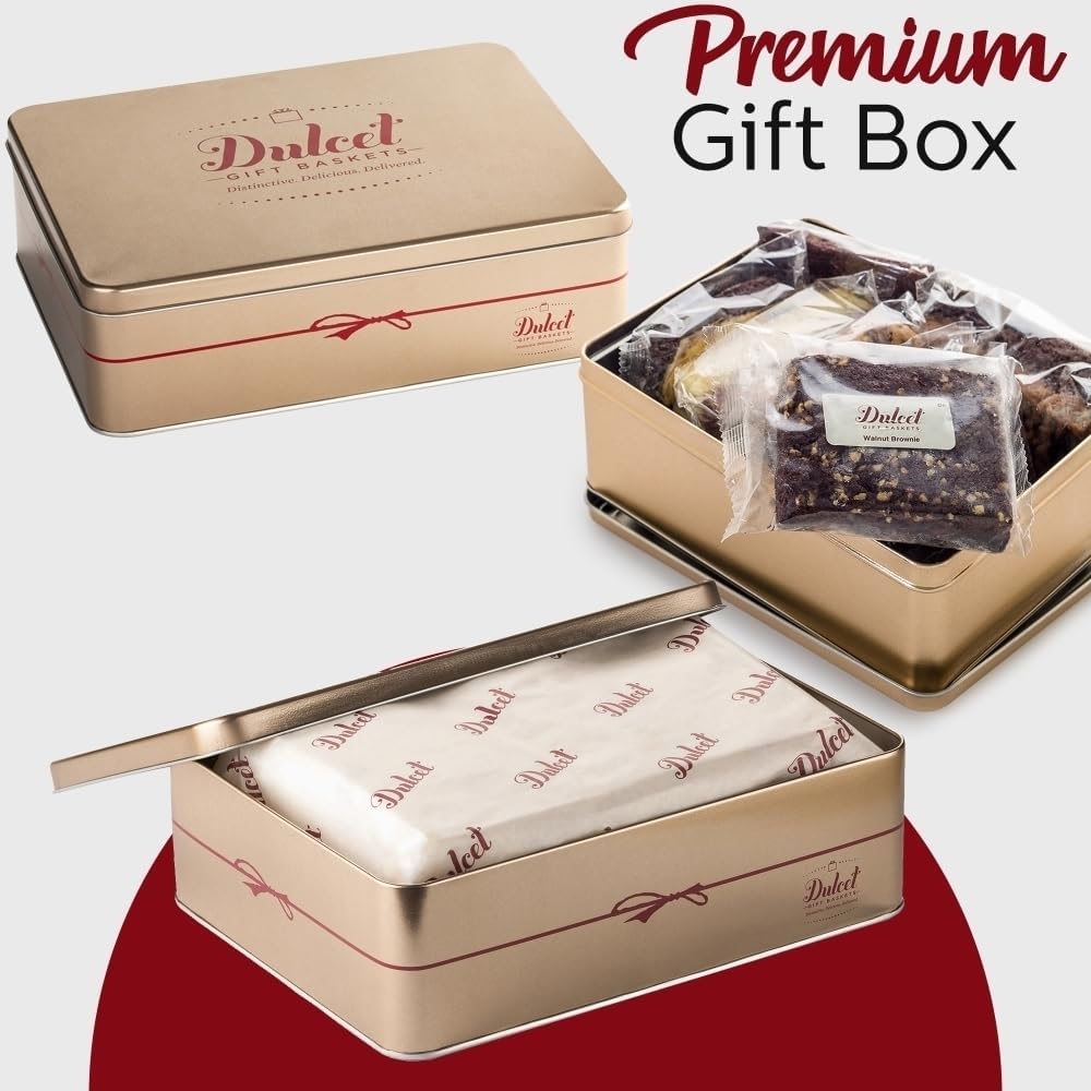 Old Fashioned Bakery Gift Tin - Cakes Food Gifts Box for Men & Women Baked Goods, Dessert Sweets Gourmet Food Gifts By Dulcet Gift Baskets