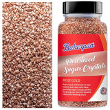 Bakerpan Pearlized Sugar Sprinkles for Baking - 5 Ounce - Sparkling Rose Gold Decorating Sugar Crystals for Cookies, Cake Pops, Ice Cream (Made in
