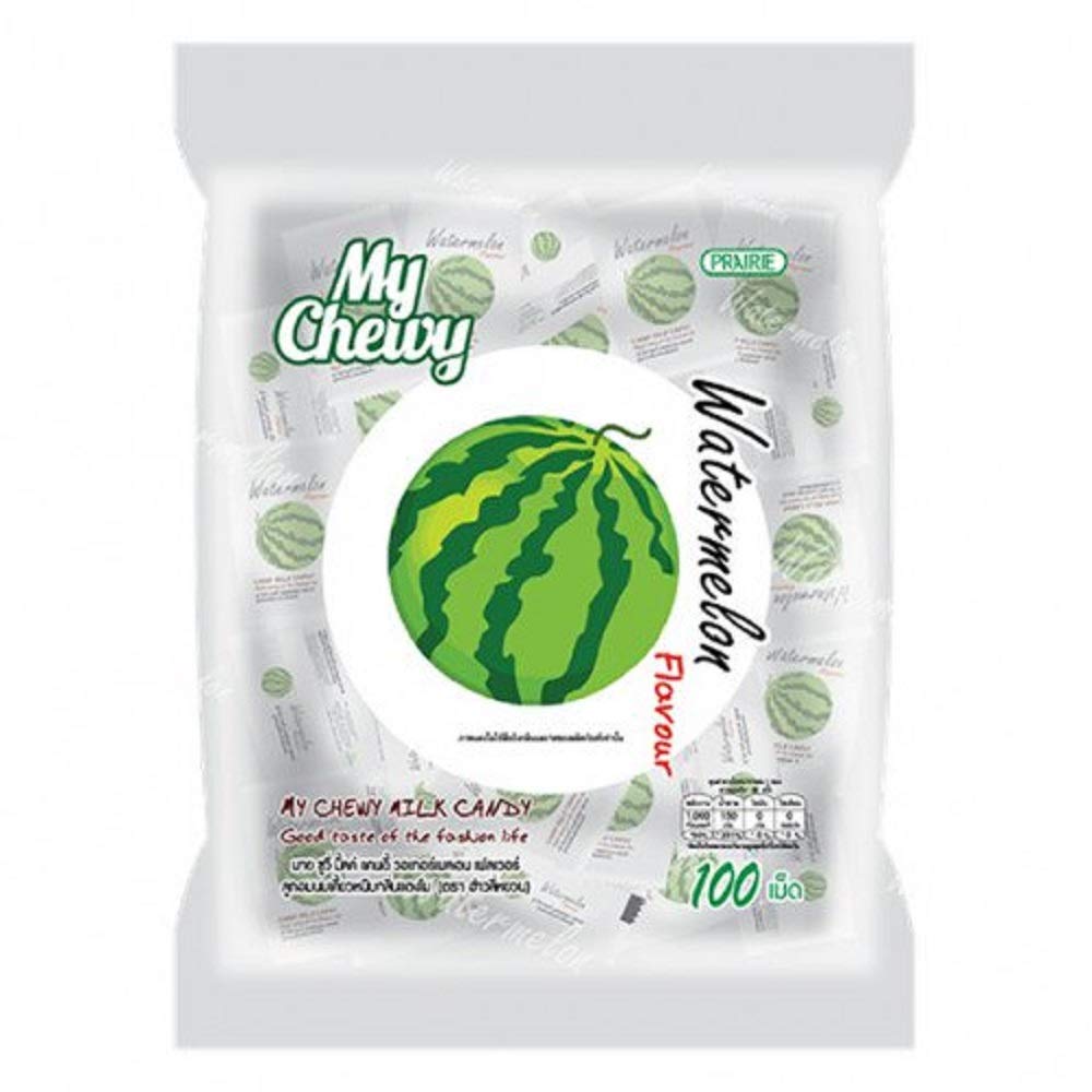 My Chewy Milk Candy, Soft Chewy Candy 100 tablet, Size 360g (WATERMELON)