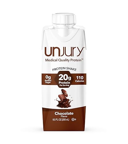 Unjury High Protein Shake Ready to Drink | Chocolate | 20g Grade-A Milk Protein Isolate | Lactose Free | 12 Servings Per Case