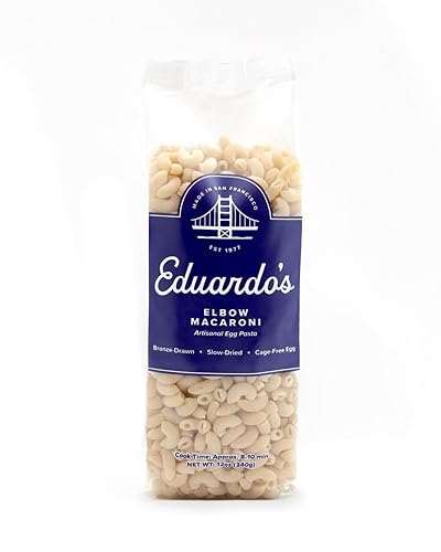 Eduardo's Pasta Co. Elbow Macaroni, Artisanal Egg Pasta, 12 oz., Made in Small Batches in San Francisco