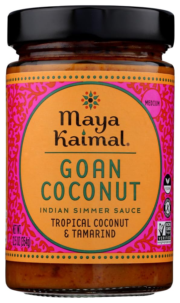 Maya Kaimal All Natural Indian Simmer Sauce - Goan Coconut - 12.5 oz (Case of 6)