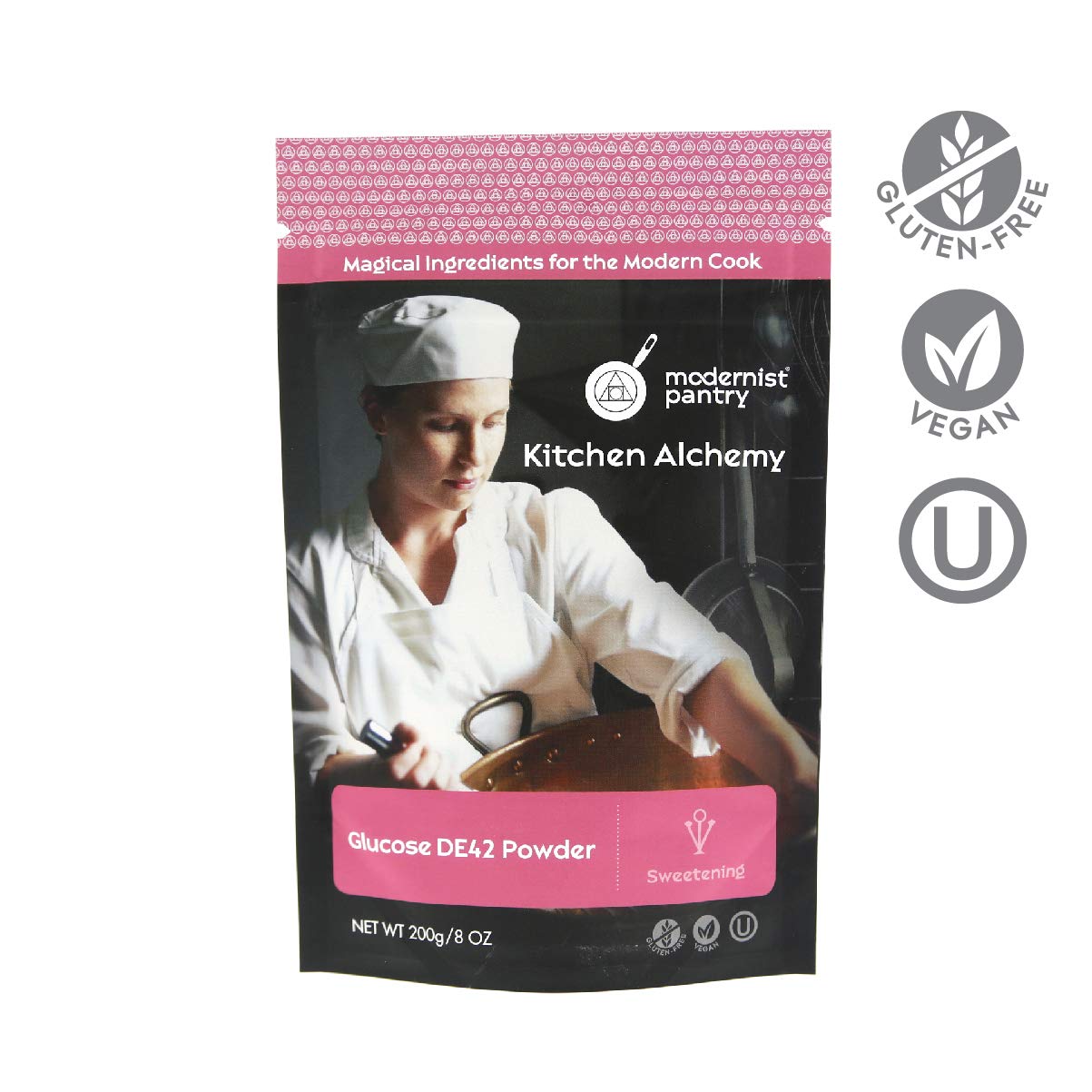 Pure Glucose DE 42 Powder [syrup solids] Vegan Gluten-Free OU Kosher Certified - 200g/7oz