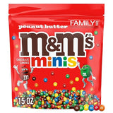 M&M'S MINIS Peanut Butter Milk Chocolate Summer Candy Bulk Summer Snacks, Family Size, 8.6 Oz Resealable Bag