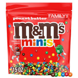 M&M'S MINIS Peanut Butter Milk Chocolate Summer Candy Bulk Summer Snacks, Family Size, 8.6 Oz Resealable Bag