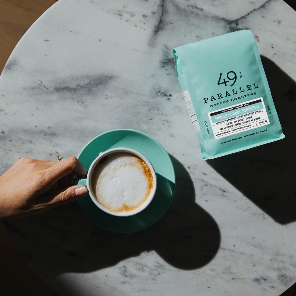 49th Parallel Coffee Roasters - Middle School Espresso Whole Beans - Gourmet Coffee - Medium Roast Coffee, 12oz