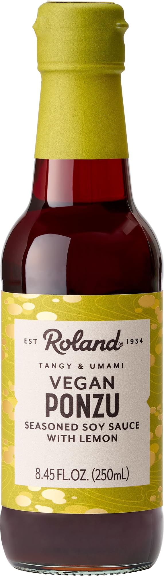 Roland Foods Vegan Ponzu Seasoned Soy Sauce With Lemon, Specialty Imported Food, 8.45 Ounce Bottle, Pack of 1
