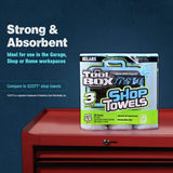 Sellars 54483 Toolbox Shop Towels 3-Pack, 11" Length x 9.4" Width, Blue (1 Packs of 3 Rolls, 55 Sheets per Roll)