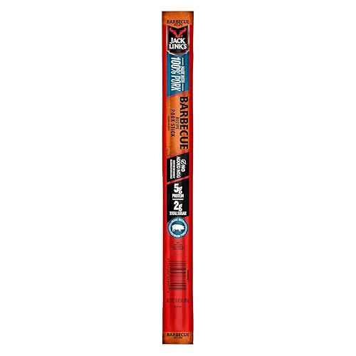 Jack Link's Meat Sticks, Barbecue Recipe Pork - Protein Snack Stick with 5g of Protein, Meat Snack Sticks Made with 100% Pork, Keto Friendly - 0.92