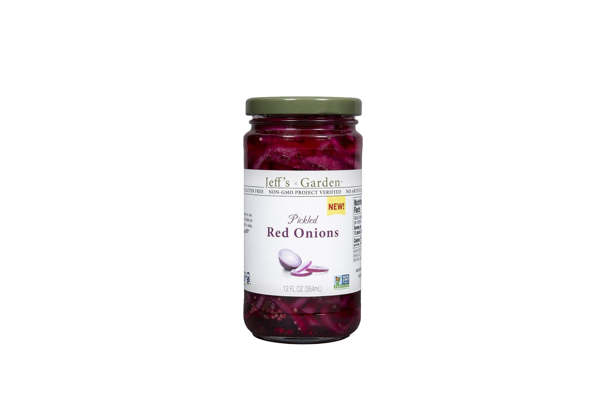 Jeff's Garden Pickled Onion Pack, Pickled Red Onion & Spicy Pickled Onion | Gluten Free | 12 Fluid Ounce Jar (Pack of 2)