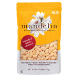 Mandelin Blanched Whole Almonds, 100% Almonds (5 lb / 80oz), Non-GMO, Gluten Free, Vegan, Keto, Plant Based Diet Friendly, Kosher for Passover, Every