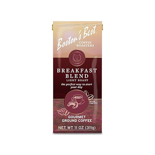 Boston’s Best Coffee - Smooth Light-Roast Breakfast Blend Gourmet Premium Ground Coffee, 11 oz. / 311 g Bag