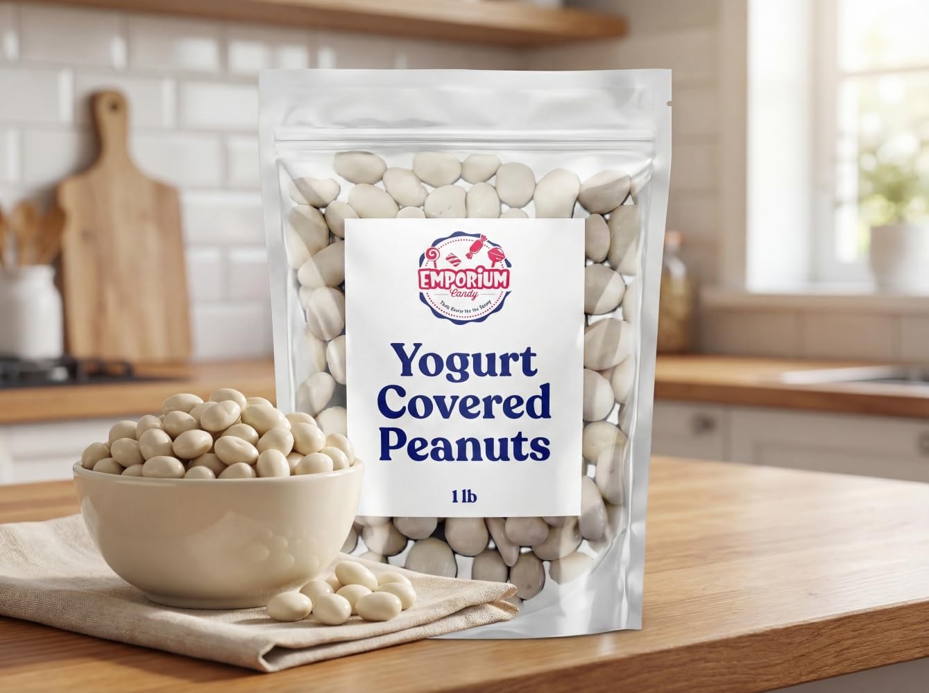 Yogurt Coated Peanuts - 1 lb Bag of Sweet Crunchy Gourmet Creamy Dipped Slow Roasted Nuts